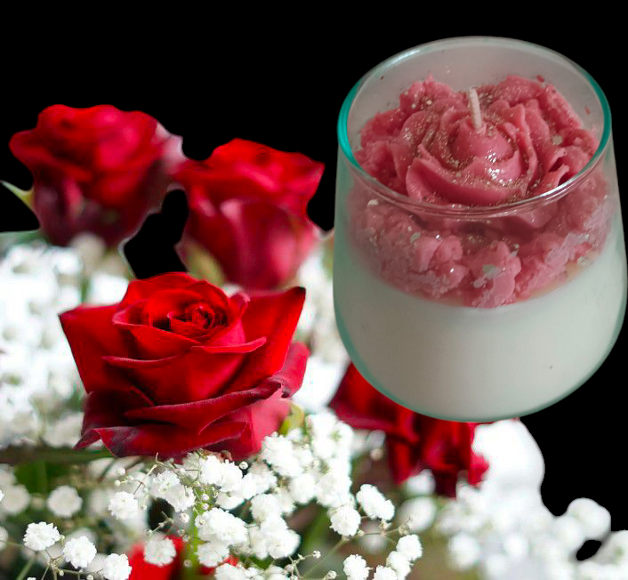 Bougie Rose infinty